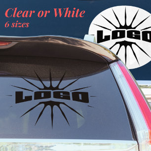 Round clear vinyl Business logo Car Window Bumper