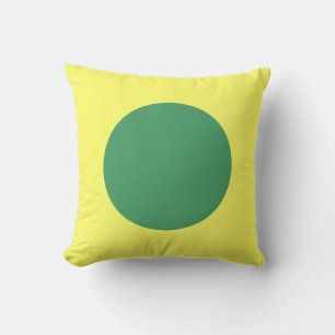 Round Colors - Army Green and Lt Yellow Cushion
