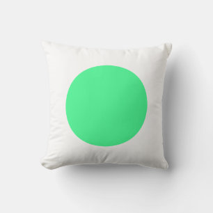 Round Colors - Mint Green and White Cushion