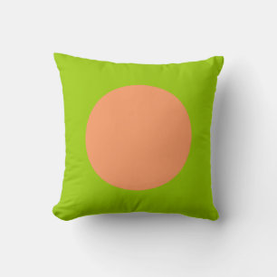 Round Colors - Peach and Martian Green Cushion