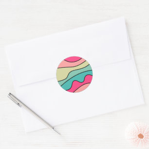Round Colour Abstract 160422(01) Classic Round Sticker
