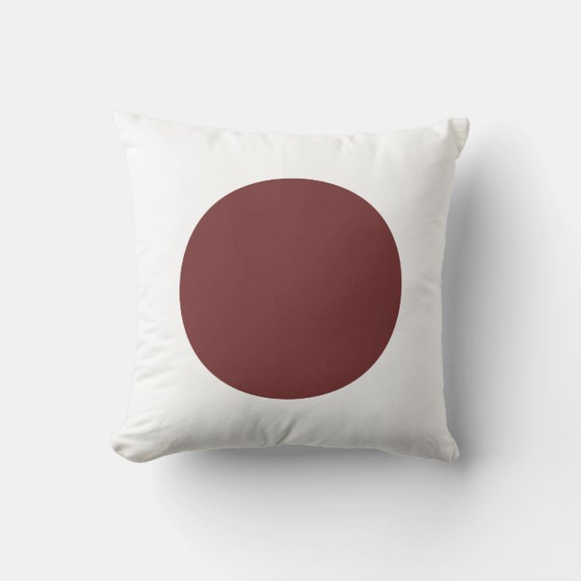 Round Colours - Dark Brown and White Cushion (Front)