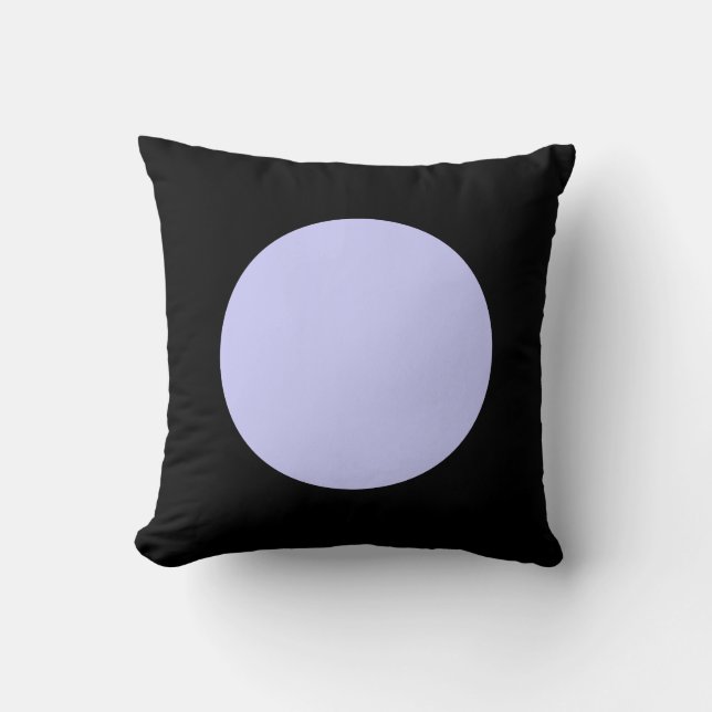 Round Colours - Powder Blue and Black Cushion (Front)
