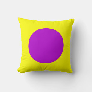 Round Colours - Purple and Yellow Cushion