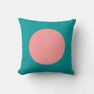 Round Colours - Soft Pink and Ocean Green Cushion