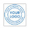 Round company name and URL custom logo template