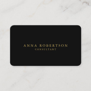 Round Corner Black Gold Professional Trendy Business Card