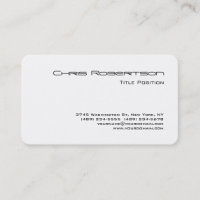 Round Corner Black White Charming Business Card
