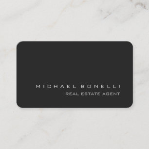 Round Corner Grey Real Estate Agent Business Card
