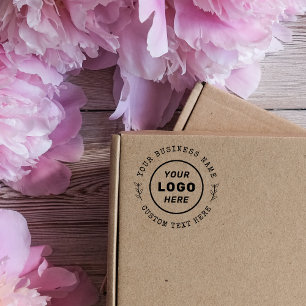 Round Country Custom Text & Business Name Logo Rubber Stamp