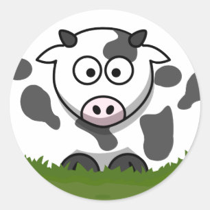 Round Cow Classic Round Sticker