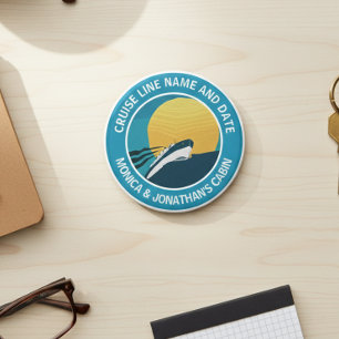 Round Cruise Cabin Door Personalised Name Magnet