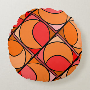 Round cushion sevened orange