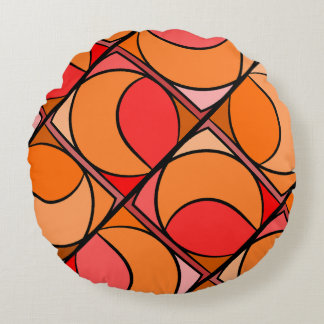 Round cushion sevened orange