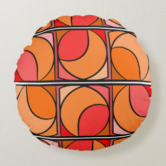 Round cushion sevened orange