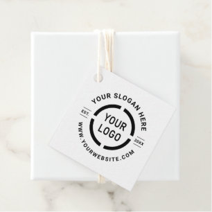 Round Custom Logo branded product hang tags