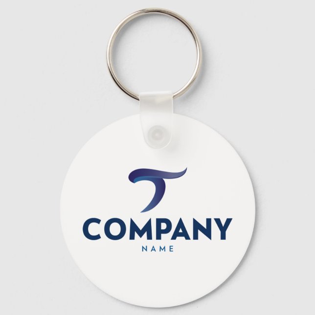Round Custom Logo Keychain Branded Giveaway Events (Front)