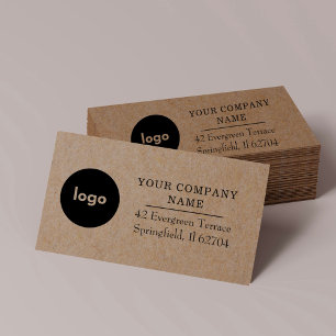 Round Custom Logo   Modern Business Return Address Self-inking Stamp