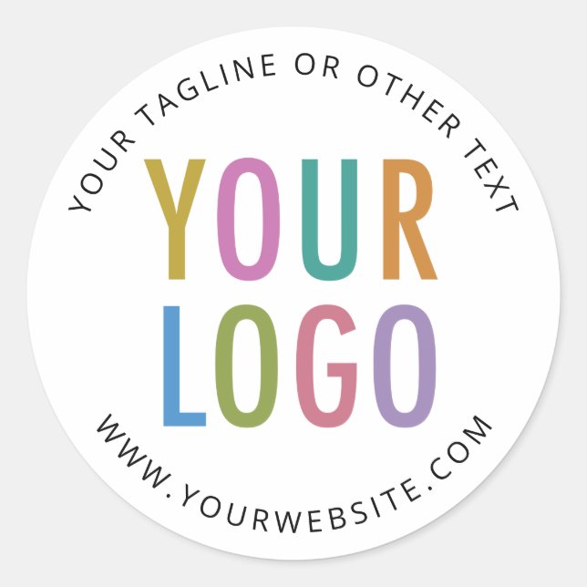 Round Custom Stickers Business Logo Small Minimum (Front)