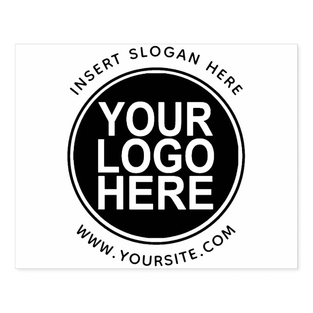 Round Custom Your Business Logo Rubber Stamp (Imprint)