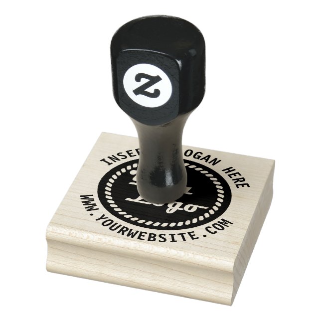 Round Custom Your Company Business Logo Rubber Stamp (Stamp)