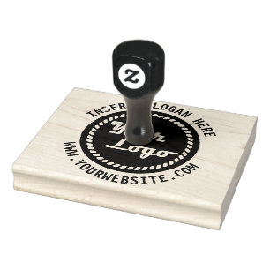 Round Custom Your Company Business Logo Rubber Stamp
