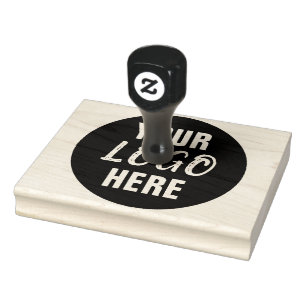 Round Custom Your Company Logo Rubber Stamp