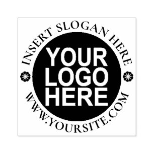 Round Custom Your Company Logo Rubber Stamp
