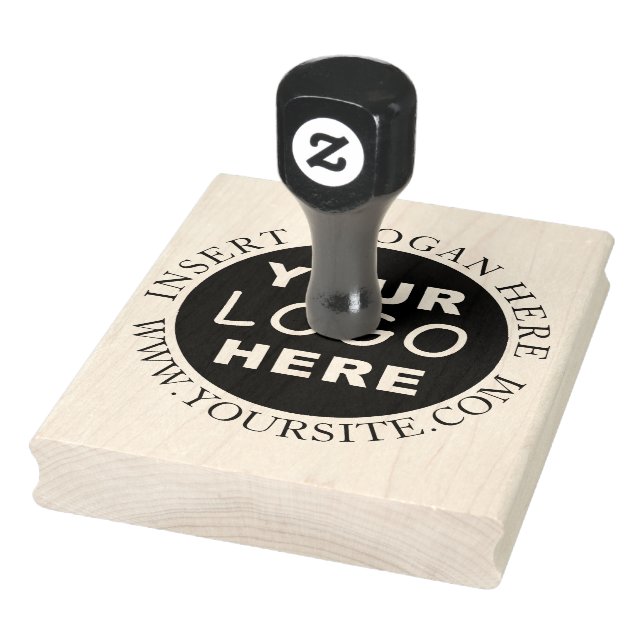 Round Custom Your Company Logo Rubber Stamp (Stamp)