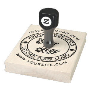 Round Custom Your Company Logo Rubber Stamp