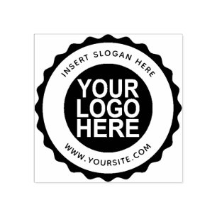 Round Custom Your Company Logo Rubber Stamp