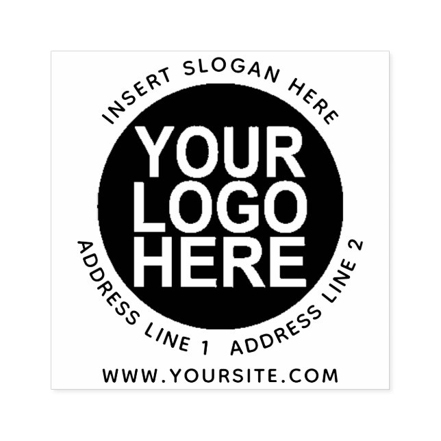 Round Custom Your Company Logo Rubber Stamp (Imprint)