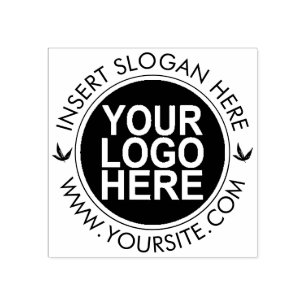 Round Custom Your Company Logo Rubber Stamp
