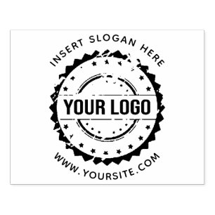 Round Custom Your Company Logo Rubber Stamp