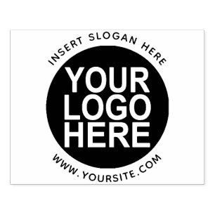 Round Custom Your Company Logo Rubber Stamp