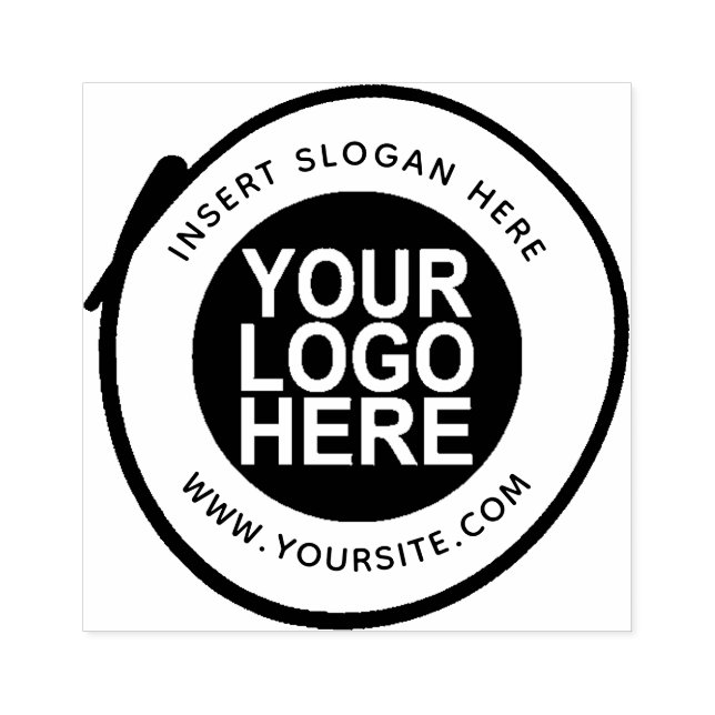 Round Custom Your Company Logo Rubber Stamp (Imprint)