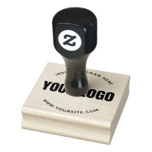 Round Custom Your Company Logo Rubber Stamp