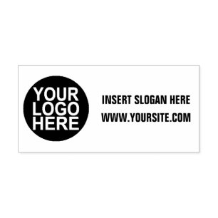 Round Custom Your Company Logo Rubber Stamp
