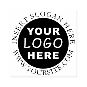 Round Custom Your Company Logo Rubber Stamp