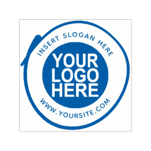 Round Custom Your Company Logo Self-inking Stamp
