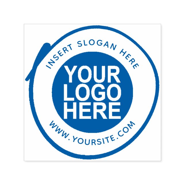 Round Custom Your Company Logo Self-inking Stamp (Design)