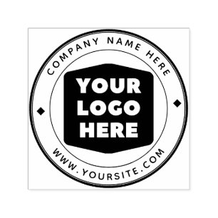 Round Custom Your Company Logo Self-inking Stamp