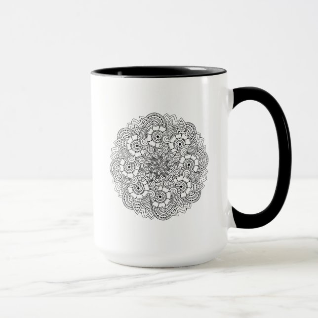 Round Design Doodle Mug (Right)