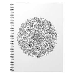 Round Design Doodle Spiral Notebook