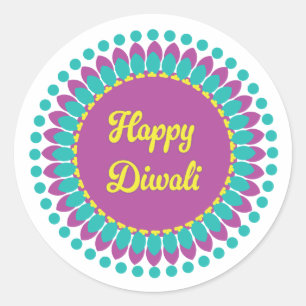 Round Diwali Stickers