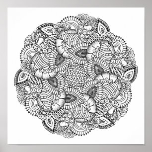 Round Doodle Design 2 Poster