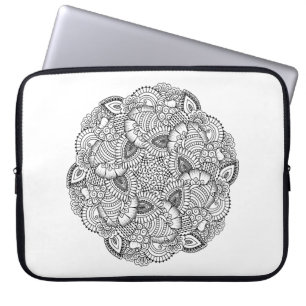 Round Doodle Design Laptop Sleeve
