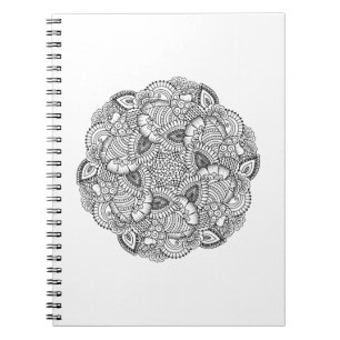 Round Doodle Design Spiral Notebook