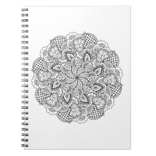 Round Doodle Spiral Notebook