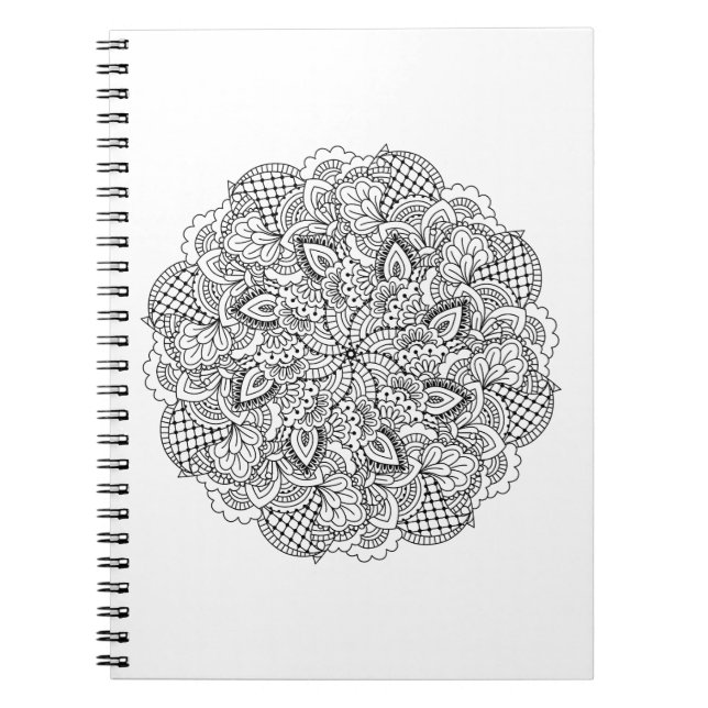 Round Doodle Spiral Notebook (Front)